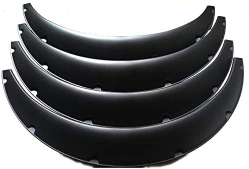 Photo 1 of 4Pcs 3.5"/90mm 4PCS Set Black Universal Car Wheel Fender Flares Durable Polyurethane Extra Wide Auto Car Body Kit…
