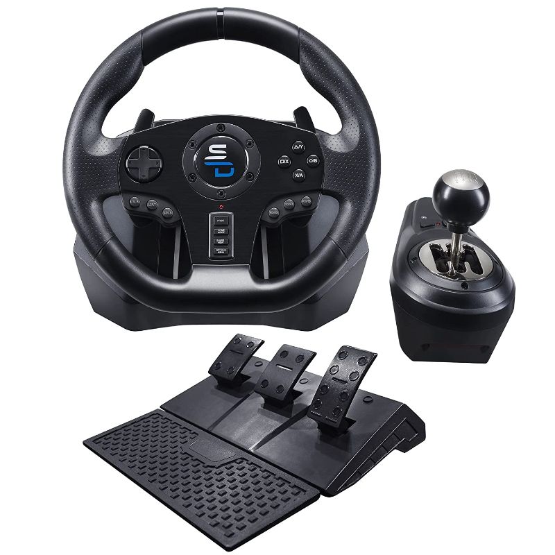 Photo 1 of DRIVE PRO SPORT GS850-X High-end steering wheel with manual gear lever and pedal with accelerator, brake and clutch pedal for PS4, Xbox Serie X/S, Xbox One. (Not PC or PS5 compatible)

