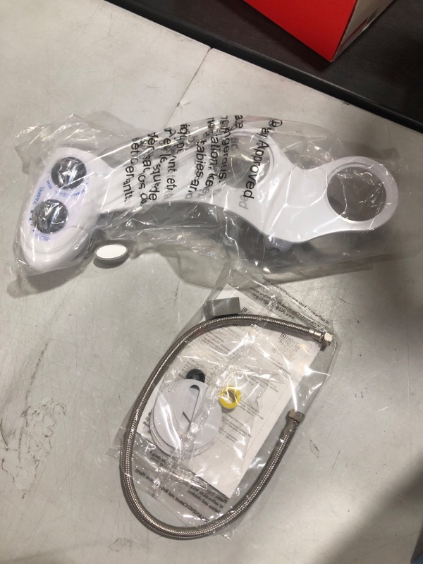 Photo 2 of YASFEL Bidet Attachment for Toilet, Self-Cleaning Bidet Sprayer Non-Electric Dual Nozzle for Feminine/Posterior Wash Bidet Toilet Attachment with Pressure Controls (White)