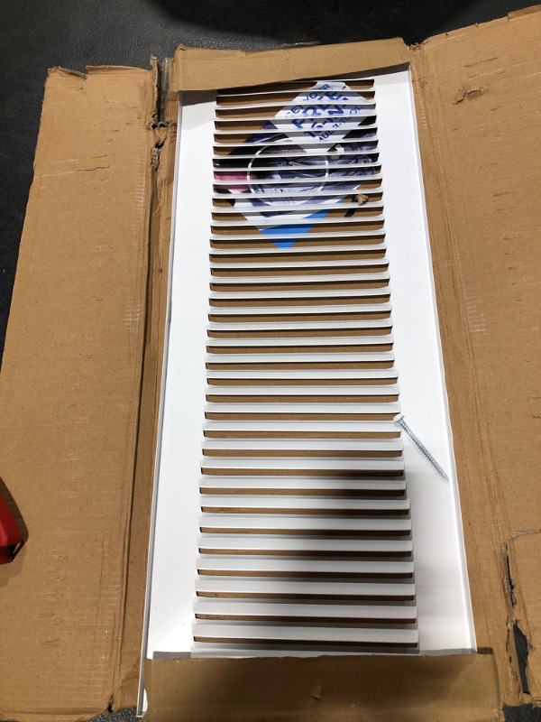 Photo 3 of 6" x 18" Return Air Grille - Sidewall and Ceiling - HVAC Vent Duct Cover Diffuser - [White] [Outer Dimensions: 7.75w X 19.75"h]