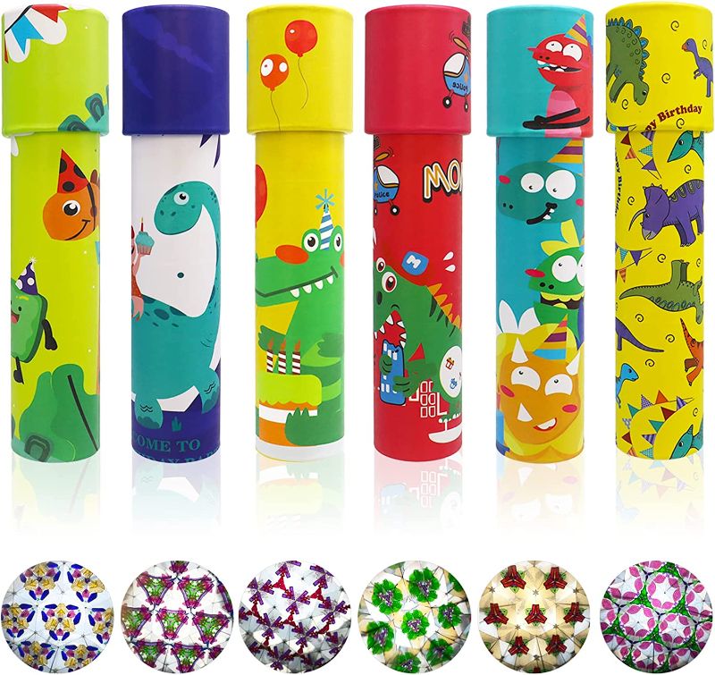 Photo 1 of 6 Pcs Classic Kaleidoscopes Toys,7.6" Dinosaur Series Kaleidoscope,Magic Kaleidoscopes,Educational Kaleidoscope for Christamas Gifts,students,Kids,Party Favors,Bag Fillers,School Classroom Prizes 