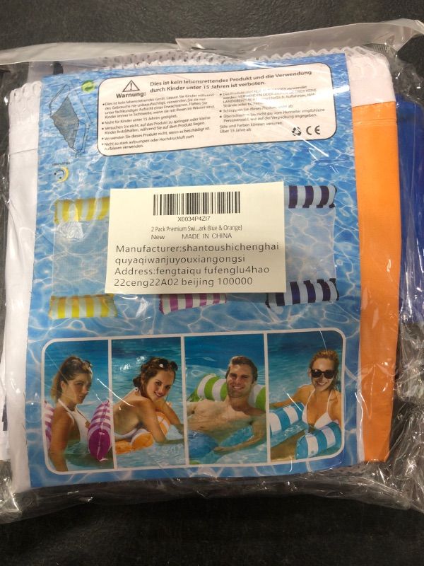 Photo 1 of 2 Pieces Swim Floats Orange and Dark Blue