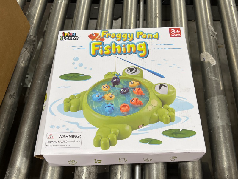 Photo 4 of iPlay, iLearn Kids Frog Magnetic Fishing Games, Toddler Electronic Fish Catcher Water Board Game, Indoor Outdoor Toy Set, Educational Birthday Gift for 3 4 5 6 Year Old Boy Girl Children