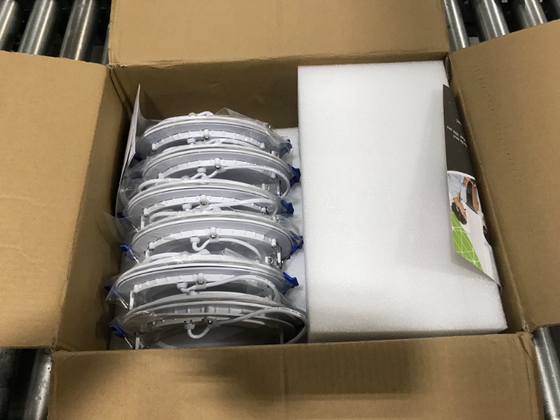 Photo 2 of 12 Pack 6 Inch 5CCT Ultra-Thin LED Recessed Ceiling Light with Junction Box, 2700K/3000K/3500K/4000K/5000K Selectable, CRI90, 14W=100W, 1100lm, Dimmable Recessed Lights, Can-Killer Downlight