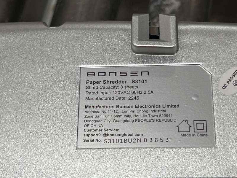 Photo 3 of BONSEN Shredder for Home Office