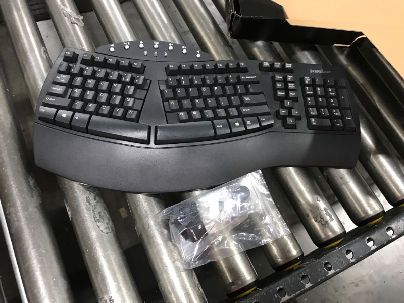 Photo 2 of Perixx Periboard-612 Wireless Ergonomic Split Keyboard with Dual Mode 2.4G and Bluetooth Feature, Compatible with Windows 10 and Mac OS X System, Black, US English Layout, (11354)
