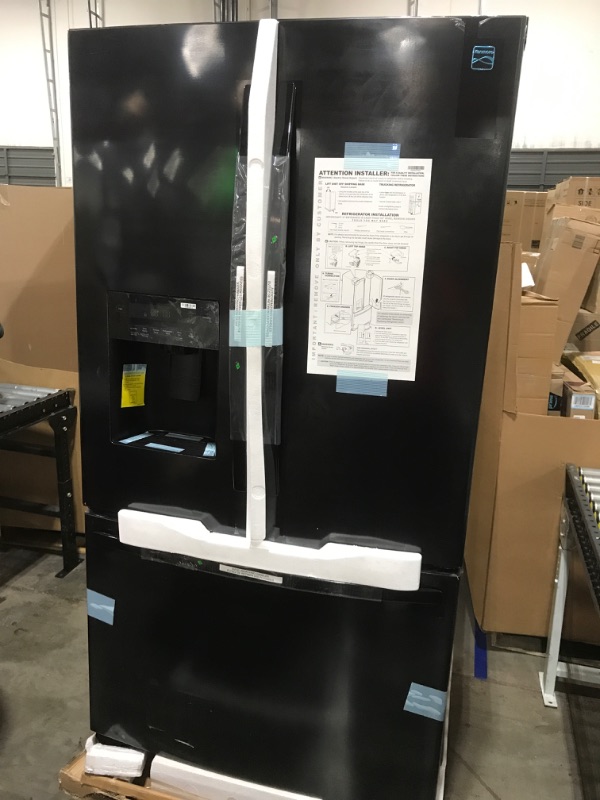 Photo 2 of Kenmore 73059 26.8 cu. ft. French Door Bottom Freezer Refrigerator in Black