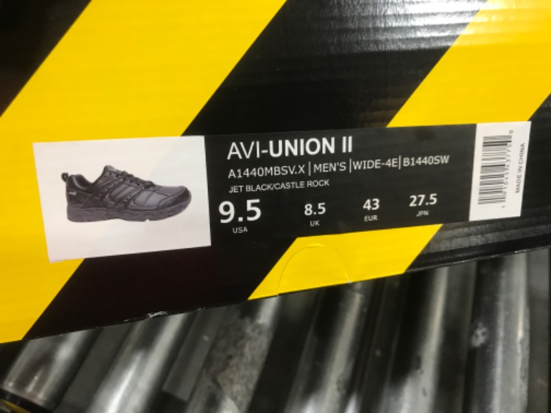 Photo 3 of Avia Avi-Union II Non Slip Shoes for Men - Lace Up Comfort Men's Restaurant, Work & Safety Footwear - 9.5 X-Wide Black/Castle Rock