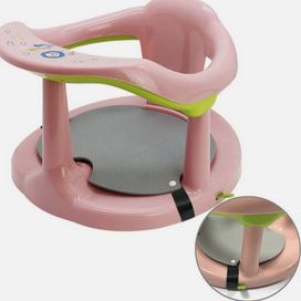 Photo 1 of Baby Bath Seat for Babies 6 to 18 Months / Non-Slip Infants Toddlers Taking Bath by Sitting in Bath Tub Chair 2022 Upgraded PINK