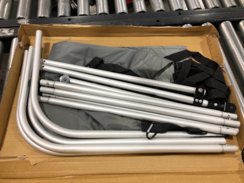 Photo 1 of Bimini Tops for Boat 2 Bow Portable Foldable Bimini Top Oxford Cloth Cover with Aluminum Frame Quick Release Clips for Width 3.3-4.6 ft Rib,Small Jon Boat,Fishing Boat,Inflatable Boat,Dinghy