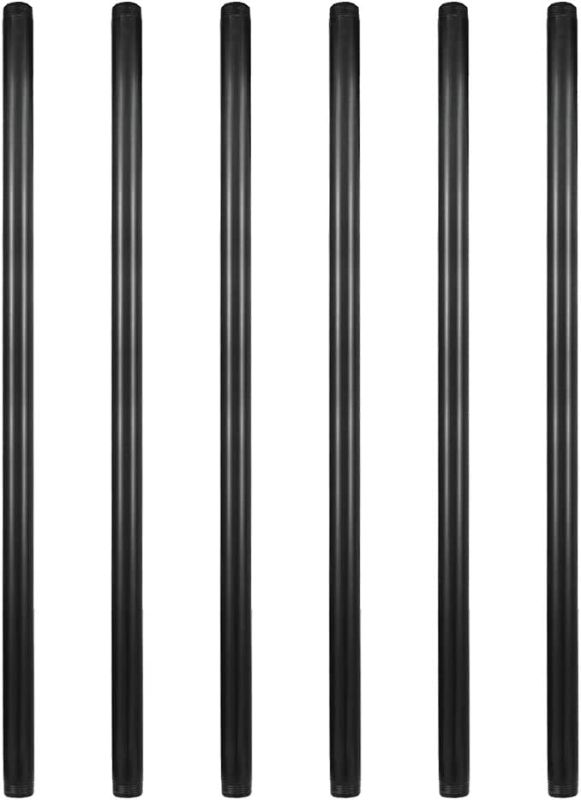 Photo 1 of 
GeilSpace 6 Pack 3/4" × 36" Pre-Cut Black Metal Pipe, Industrial Steel Fits Standard Three Quarters Inch Black Threaded Pipes and Fittings - Vintage