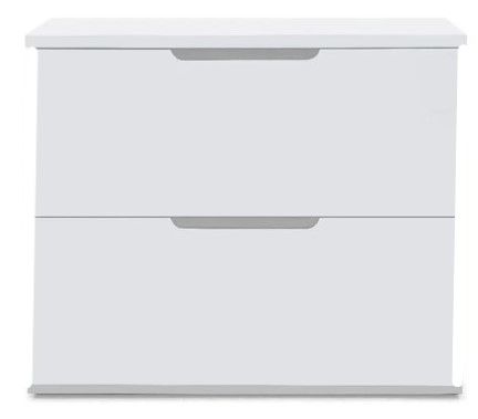 Photo 1 of (2 Pack) Landing V2E Dresser 2-Drawer White Finish: Designer White Pull