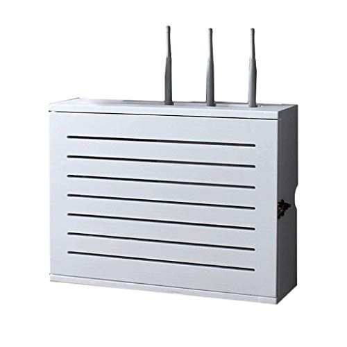 Photo 1 of 2 PACK OF WOODEN LIFT WALL MOUNT ROUTER BOX WHITE 17" X 7.5" 14" (STOCK PICTURE IS LOOKS SIMILAR)