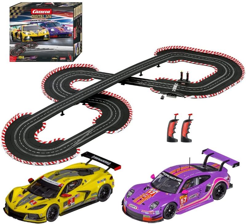 Photo 1 of Carrera Digital Electric Slot Car Racing Track Set Includes Two Cars & Two Dual-Speed, D124 Born to Perform
