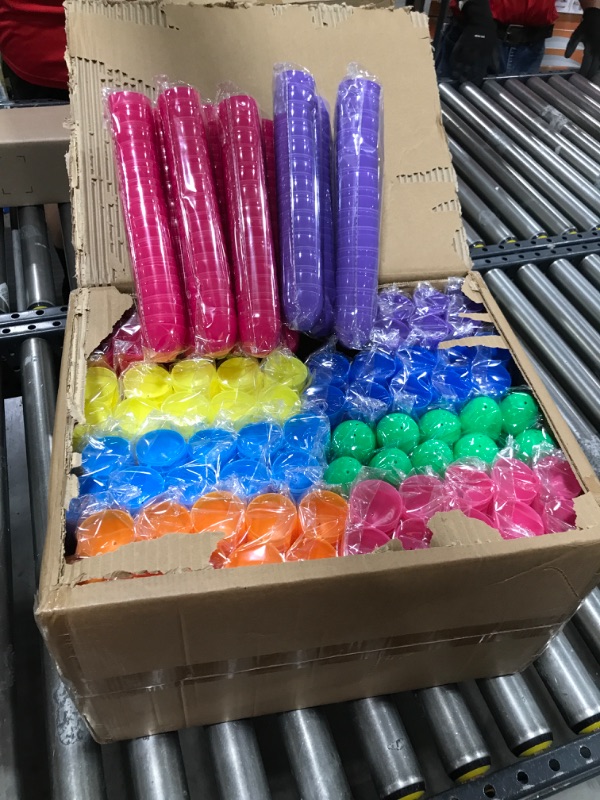 Photo 1 of 1000 PCS Plastic Easter Eggs, 2.4'' Bulk Empty Easter Eggs in 8 Colors, Hinged Fillable Eggs for Easter Egg Hunt, Surprise Eggs, Basket Stuffers Fillers, Easter Party Favor for Kids