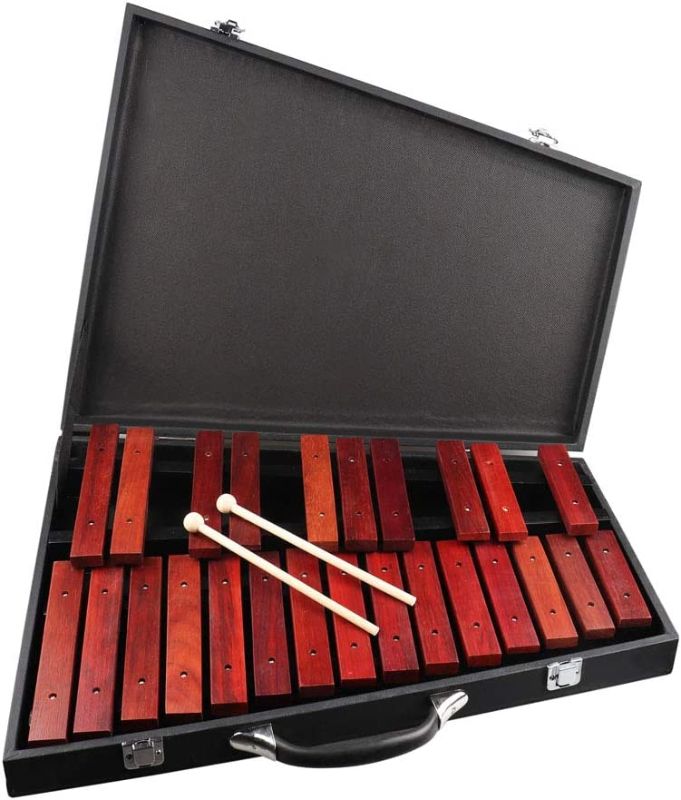 Photo 1 of 25 Note Wood Xylophone Wooden Glockenspiel with Mallet, Case for School Student Band Professional Players
