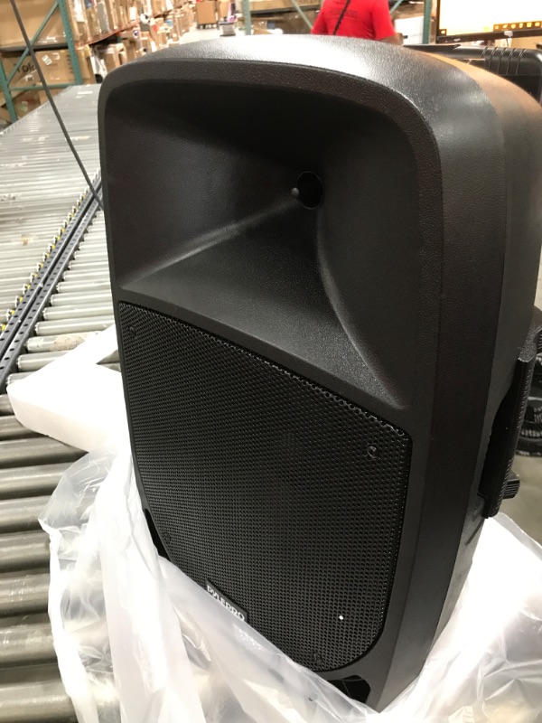 Photo 2 of 1200W Portable Bluetooth PA Speaker - 12’’ Subwoofer, LED Battery Indicator Lights W/Built-In Rechargeable Battery, MP3/USB/SD Card Reader, and UHF Wireless Microphone - Pyle PSBT125A