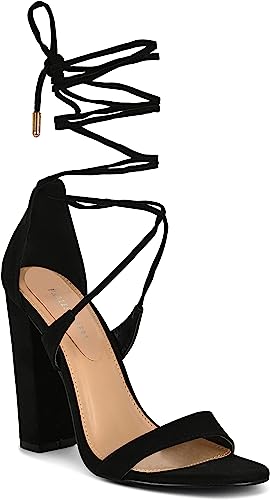 Photo 1 of Charles Albert Women’s Criss-Cross Strappy Gladiator Dressy Lace Up High Heeled Open Toe Dress Stiletto Sandals -- SIZE 8