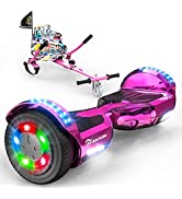 Photo 1 of EVERCROSS Hoverboard, 6.5'' Hover Board with Seat Attachment, Self Balancing Scooter with APP, Bluetooth Hoverboards for Kids & Adults PURPLE CHROME