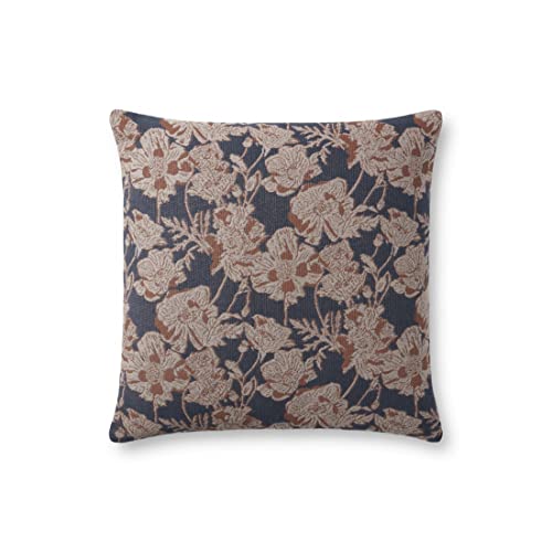 Photo 1 of  Loloi Chris Loves Julia X Matilda Pillow, 18'' X 18'', Navy/Clay 