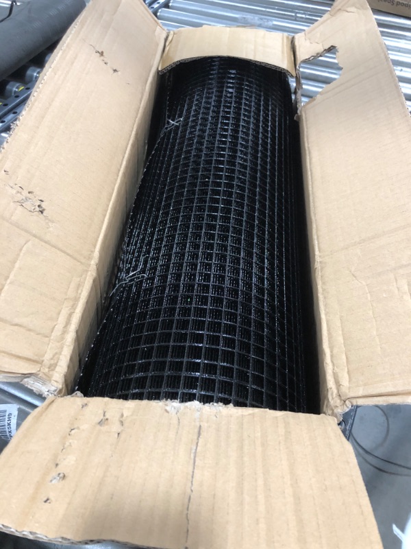 Photo 2 of 24'' x 50' 1/2inch Hardware Cloth 19 Gauge Black Vinyl Coated Welded Fence Mesh for Home and Garden Fence and Home Improvement Project