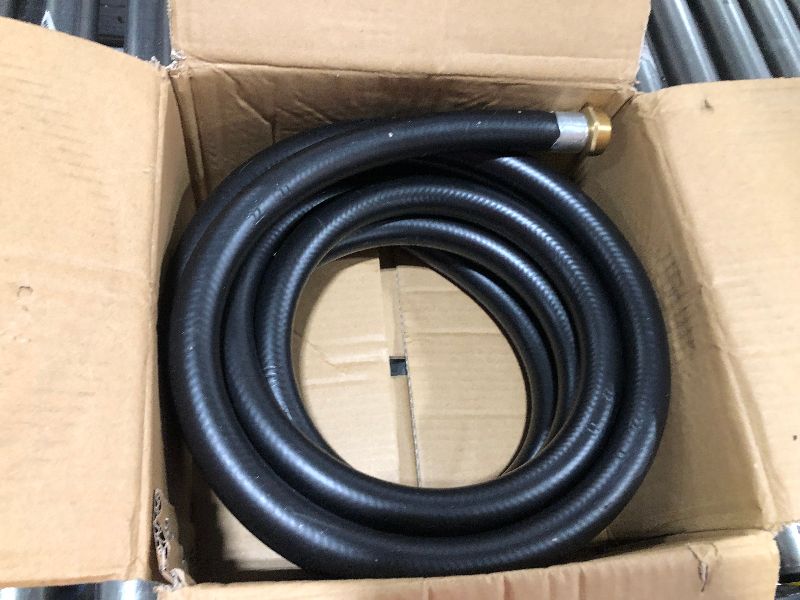 Photo 2 of 20 Feet 1Inch Inlet 1Inch Outlet Fuel Gas Transfer Pump Hose Oil Pump Tube Universal Black Application for Dispensing Diesel Fuel Gasoline Grease Kerosene 1" Inlet 1" Outlet Black