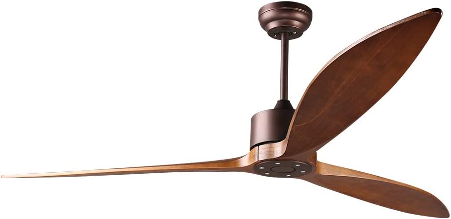 Photo 1 of  reiga 65" DC Motor Indoor Outdoor Modern Smart Large Ceiling Fan with 3 Wood Blades Wifi Alexa App Remote Control for Patio Garage Farmhouse Oil-Rubbed Bronze 