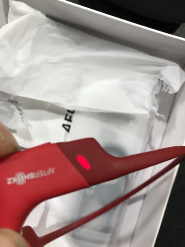 Photo 3 of Aftershokz Aeropex (Rebranded as Shokz OpenRun) - Open-Ear Bluetooth Bone Conduction Sport Headphones - Sweat Resistant Wireless Earphones for Workouts and Running - Built-in Mic Solar Red