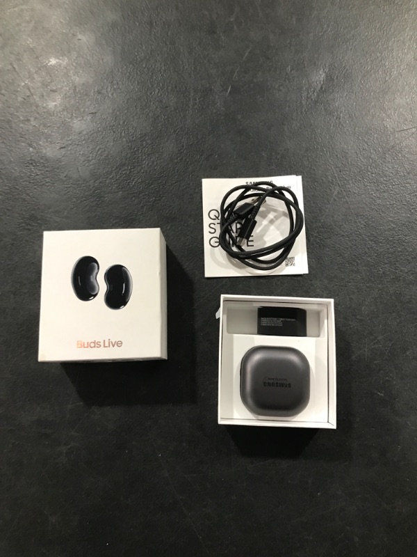 Photo 2 of SAMSUNG Galaxy Buds Live, True Wireless Earbuds with Active Noise Cancelling, Microphone, Charging Case for Ear Buds, US Version, Onyx Black
