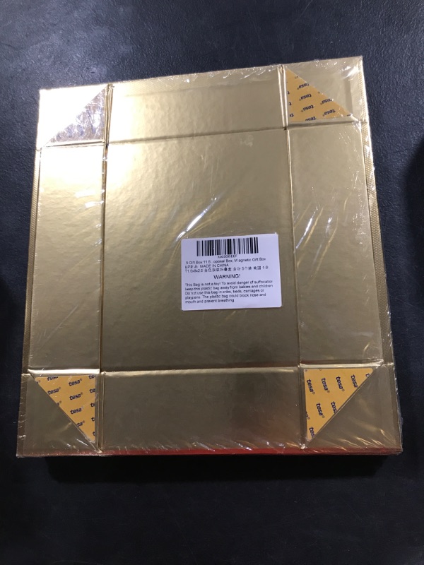 Photo 2 of HAPPY POTATO Gift Boxes 11x5.8x2.5 Inches, Gold Magnetic Gift Boxes, Gift Boxes with Lid, Sturdy Shirt Boxes for Wrapping Gifts (Gold Grain Texture, Pack of 5)

