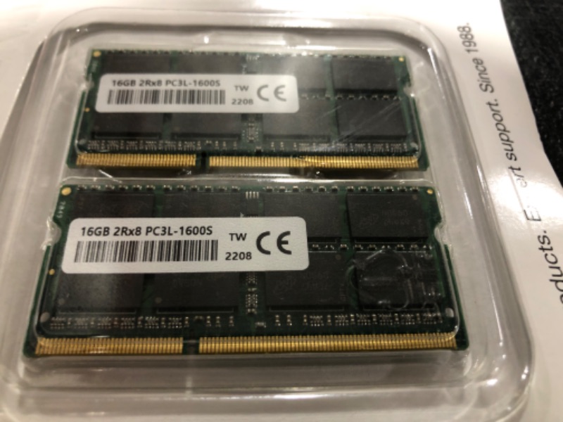 Photo 3 of OWC 32GB (2x16GB) PC3-12800 DDR3 1600MHz SO-DIMM 204 Pin CL11 Memory Upgrade Kit Compatible with 2015 iMac (OWC1600DDR3S32P) 32GB 2 x 16GB