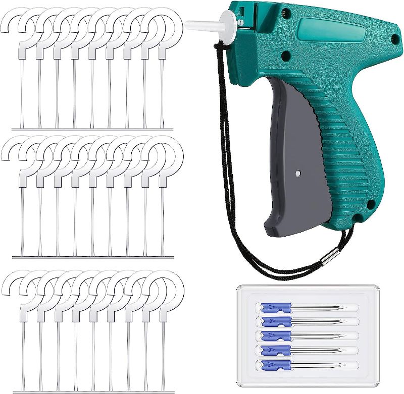 Photo 1 of 2006 Pieces Clothes Tagging Applicator Set Including 1 Piece Garment Tag Attacher with 5 Pieces Steel Needles and 2000 Pieces J Hook Plastic Fasteners for Fine Tagging Applications https://a.co/d/6qMU3h3