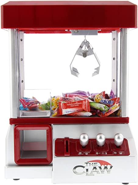 Photo 1 of Etna Mini Claw Machine for Kids, Red - The Claw Toy Grabber Machine is Ideal for Children and Parties, Fill with Small Toys and Candy - Claw Machines Feature LED Lights, Loud Sound Effects and Coins 