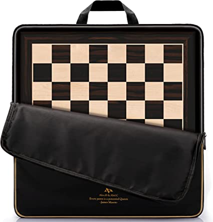 Photo 1 of A&A 18.875" Professional Wooden Tournament Chess Board / African Palisander & Maple Inlaid /2.0" Squares w/o Notation
