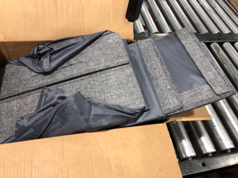 Photo 1 of 2Pack Under Bed Storage Bins With Lids Carry Handles Linen Fabric Foldable Stackable Sturdy Large Capacity Clothes Organizer for Clothing, Shoes, Blankets, Sweaters, Toys (Grey, 32"*17"*6") Grey 32"*17"*6"