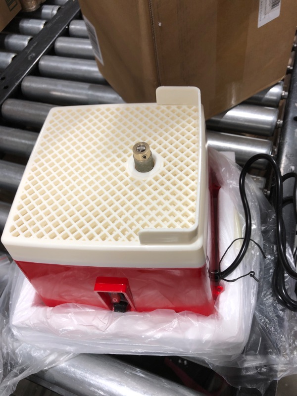 Photo 1 of  Stained Glass Grinder, Portable Glass Grinder with 5/8" + 1" Replaceable Diamond Grinder Bit + Acrylic Bezel (110 V, 65 W,Red)
