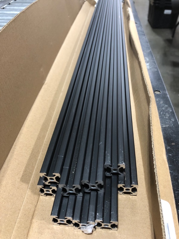 Photo 2 of 9pcs 1000mm T Slot 2020 Aluminum Extrusion European Standard Anodized Linear Rail for 3D Printer Parts and CNC DIY Black(39.4inch) Black 10PCS 1000mm(39.4'')