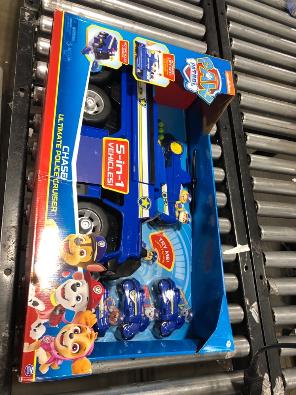 Photo 2 of Paw Patrol, Chase’s 5-in-1 Ultimate Cruiser with Lights and Sounds, for Kids Aged 3 and up English Only Packaging