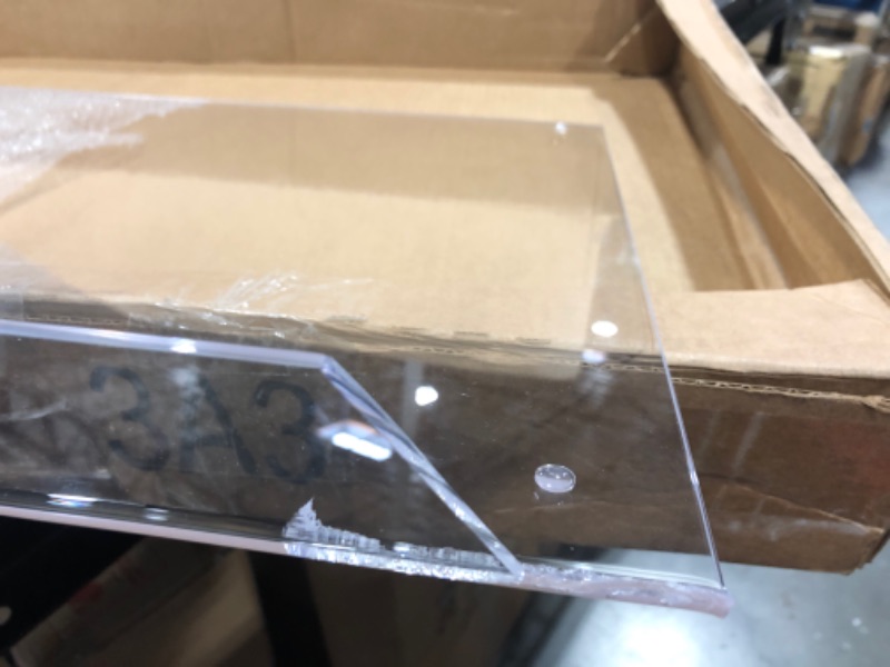 Photo 1 of Acrylic Cutting Board for Kitchen with Lip, Non Slip cutting board (Clear Acrylic) by Wexbi, 24 x 18 inch