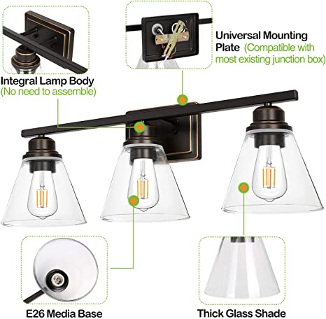 Photo 1 of 3 Light Vanity Light Set Orb