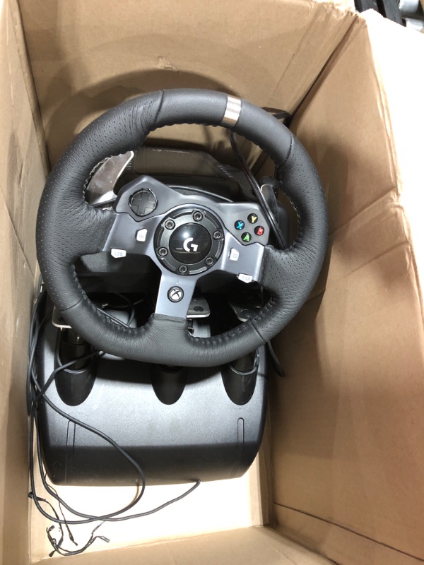 Photo 2 of Logitech G920 Driving Force Racing Wheel for Xbox One and PC - Cable - USB - Xbox One, PC (Renewed)