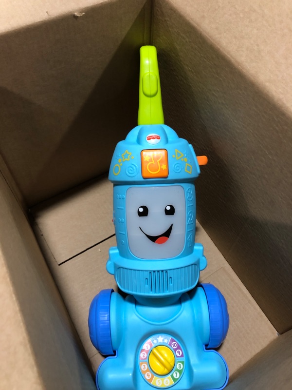 Photo 3 of Fisher-Price Laugh & Learn Toddler Toy Light-Up Learning Vacuum Musical Push Along For Pretend Play Ages 1+ Years
