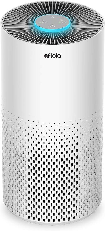 Photo 1 of Afloia Air Purifiers for Home Large Room Up to 1076 Ft², H13 True HEPA Air Purifiers for Bedroom 22 dB, Air Cleaners Dust Remover for Pet Mold Pollen, Odor Smoke Eliminator, Kilo White, 7 Color Light