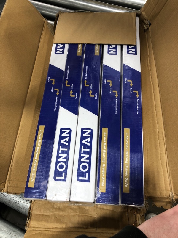 Photo 1 of 10 Pairs Soft Close Drawer Slides 20in - LONTAN - SL4502S3-20 Ball Bearing and Full Extension Dresser Drawer Slides 100lb Capacity Heavy Duty Drawer Slides for Cabinet 20'' Drawer Slides 10 Pairs