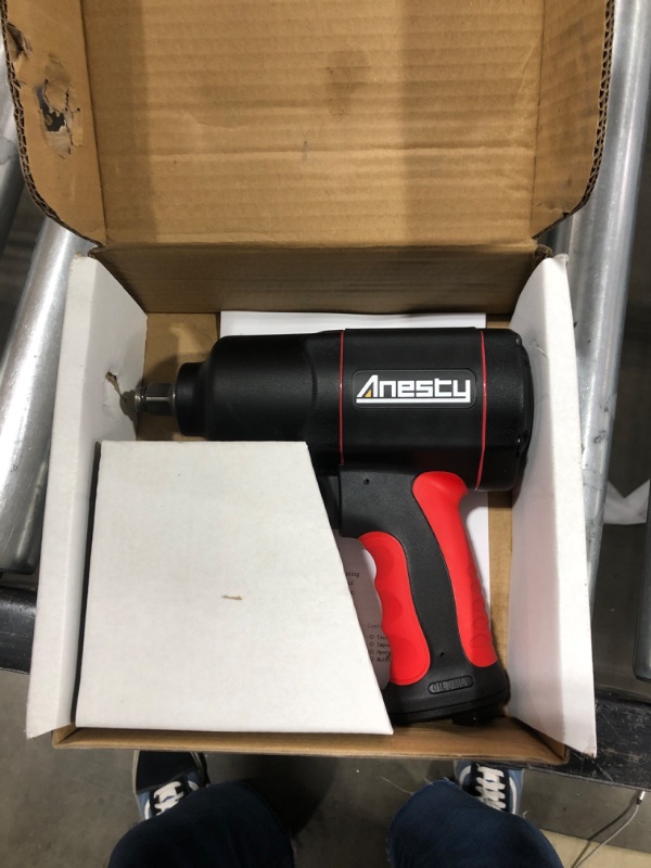 Photo 2 of Air Impact Wrench 1/2" , 1700Nm Heavy Duty Air Impact Gun Tool Twin Hammer 1/2 inch Square Drive 1250 Ft-lbs Loosening Torque , Composite Body with Soft Grip for Comfort of Work