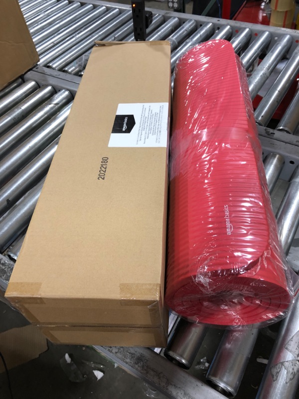 Photo 1 of Amazon Basics 1/2-Inch Extra Thick Exercise Yoga Mat Red Yoga Mat
