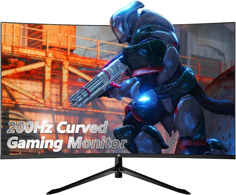 Photo 1 of Z-Edge UG32F 32-inch Curved Gaming Monitor 16:9 1920x1080 200Hz Frameless LED Gaming Monitor, AMD Freesync Premium Display Port HDMI Built-in Speakers 