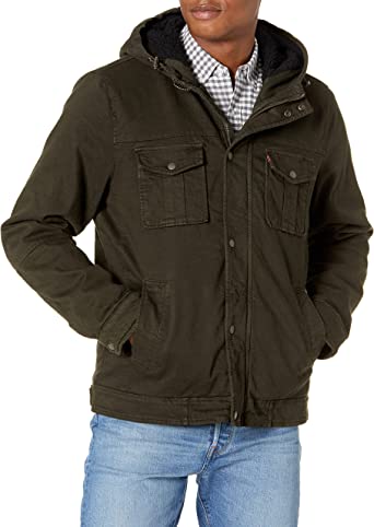 Photo 1 of Levi's Men's Sherpa Lined 4-Pocket Military Jacket