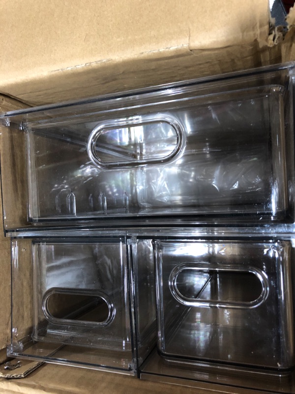 Photo 2 of 3 Pieces Acrylic Storage Drawers Organizer