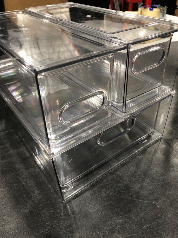 Photo 1 of 3 Pieces Acrylic Storage Drawers Organizer